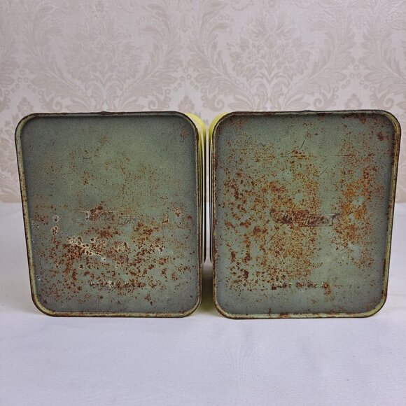 1960's Coffee & Tea Canisters Yellow Tin Chrome Garner Ware Made In The USA Vtg - Picture 5 of 13